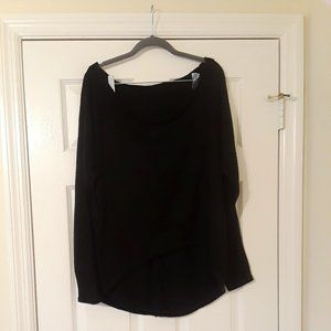 Women's Off The Shoulder Black Tunic